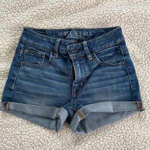 American Eagle Hi Rise Shortie Shorts Sz 0